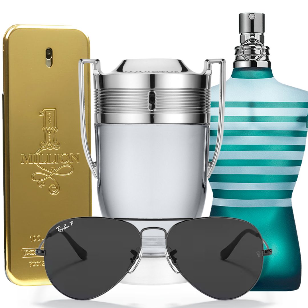 KIT HOMBRE (3 PERFUMES + GAFAS)